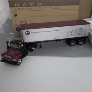 FRIST GEAR‎ Mack R-Model with 35' Trailer Company Truck Trailer Diecast 1/34